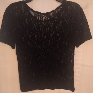 Vintage Victoria's secret Black Lace Top